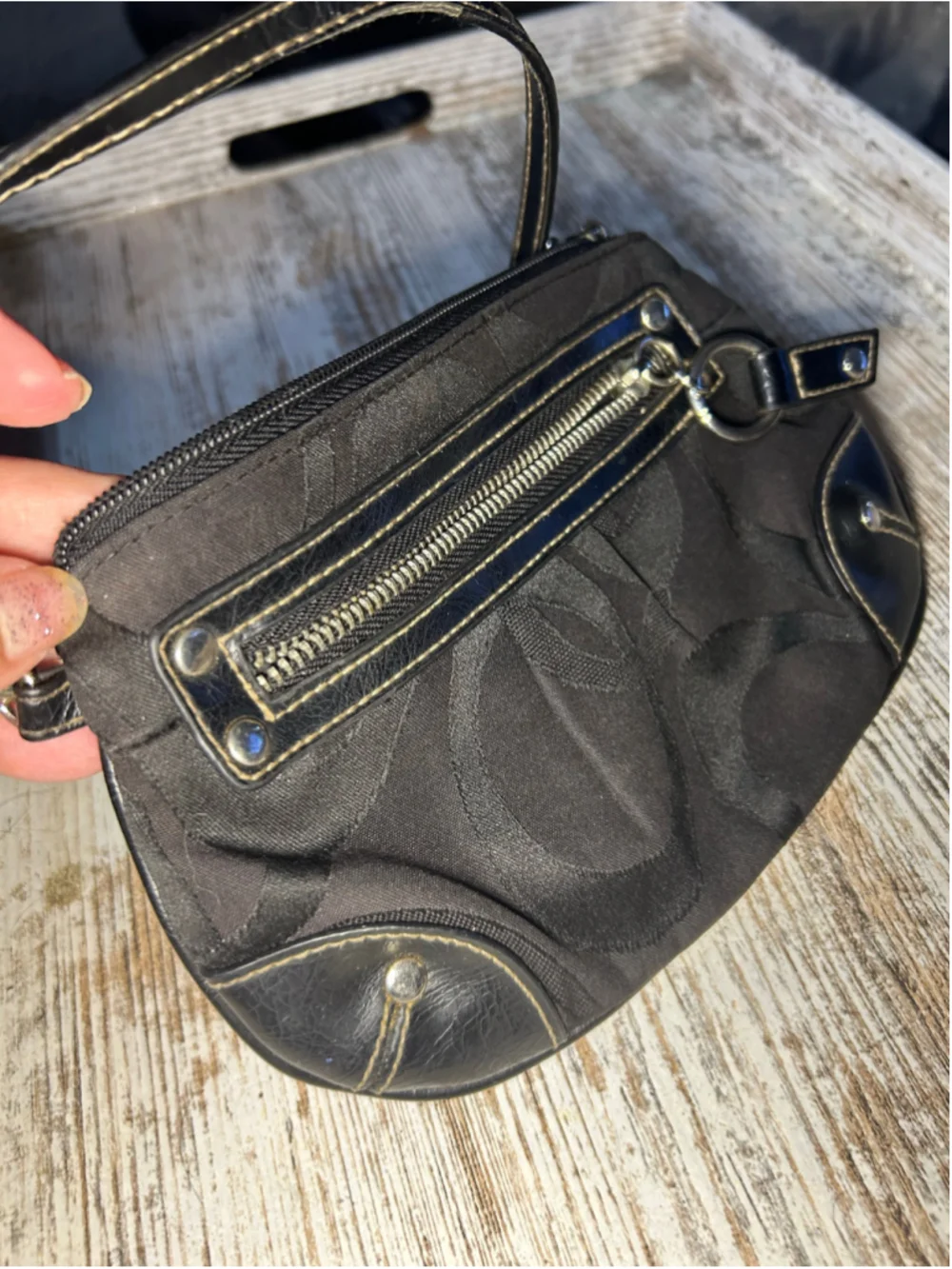 Women's Black Wristlet Clutch One Size